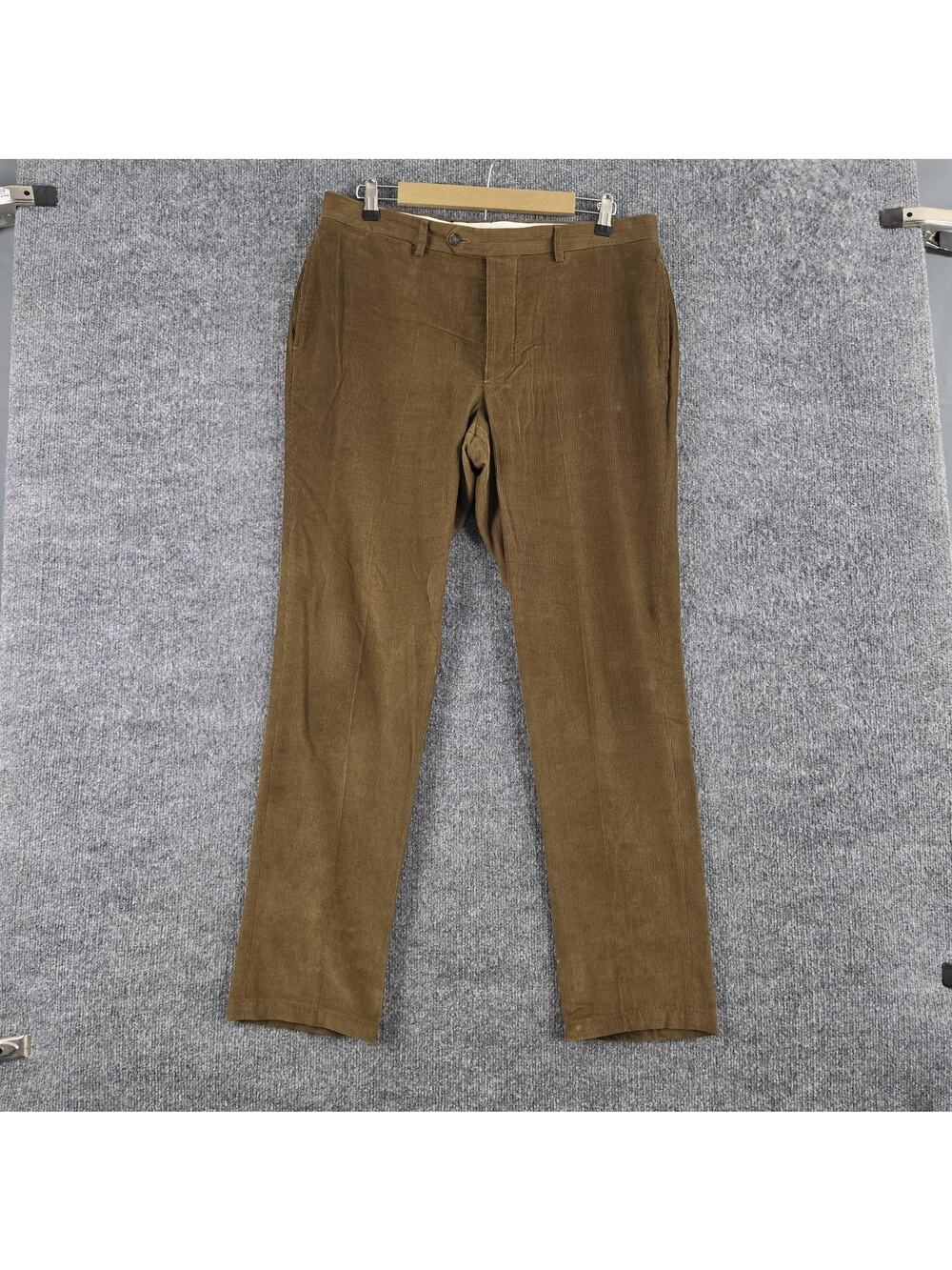 Officine Generale Pants Men 52 Trousers Corduroy Brown Cotton Casual Office Work